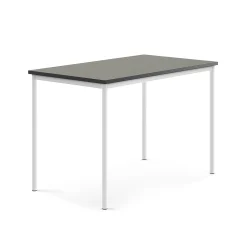 Pöytä SONITUS Ääntä vaimentava linoleumi, 1400x800x900 mm, tummanharmaa, valkoinen