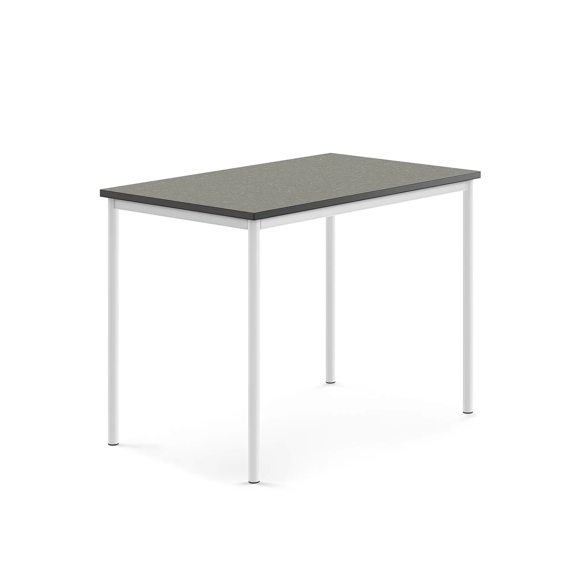 Pöytä SONITUS Ääntä vaimentava linoleumi, 1200x800x900 mm, tummanharmaa, valkoinen