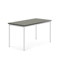 Pöytä SONITUS Ääntä vaimentava linoleumi, 1400x700x720 mm, tummanharmaa, valkoinen