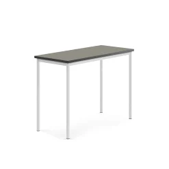 Pöytä SONITUS Ääntä vaimentava linoleumi, 1200x600x900 mm, tummanharmaa, valkoinen