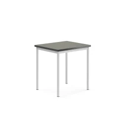 Pöytä SONITUS Ääntä vaimentava linoleumi, 700x600x720 mm, tummanharmaa, valkoinen