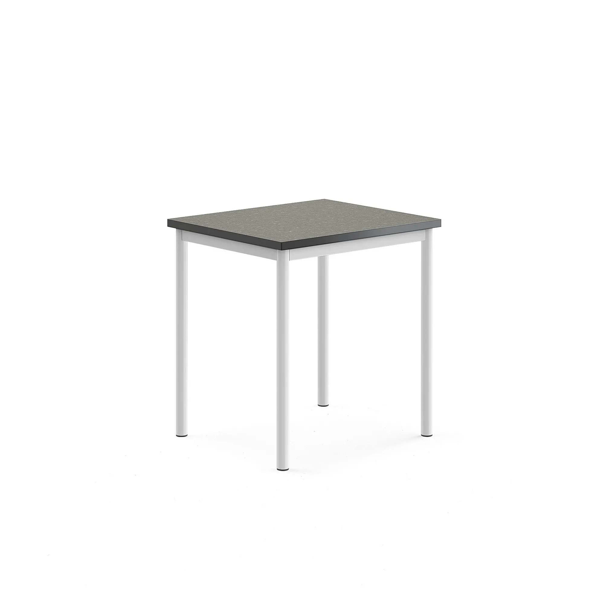 Pöytä SONITUS Ääntä vaimentava linoleumi, 700x600x720 mm, tummanharmaa, valkoinen
