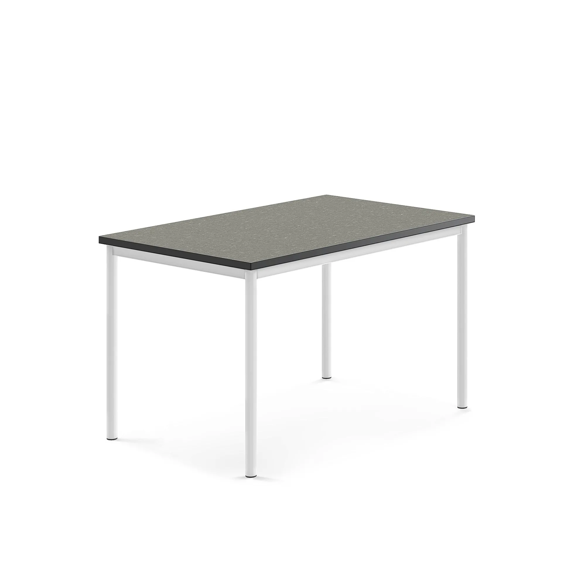 Pöytä SONITUS Ääntä vaimentava linoleumi, 1200x800x720 mm, tummanharmaa, valkoinen