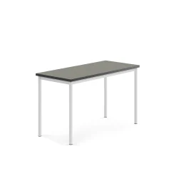 Pöytä SONITUS Ääntä vaimentava linoleumi, 1200x600x720 mm, tummanharmaa, valkoinen