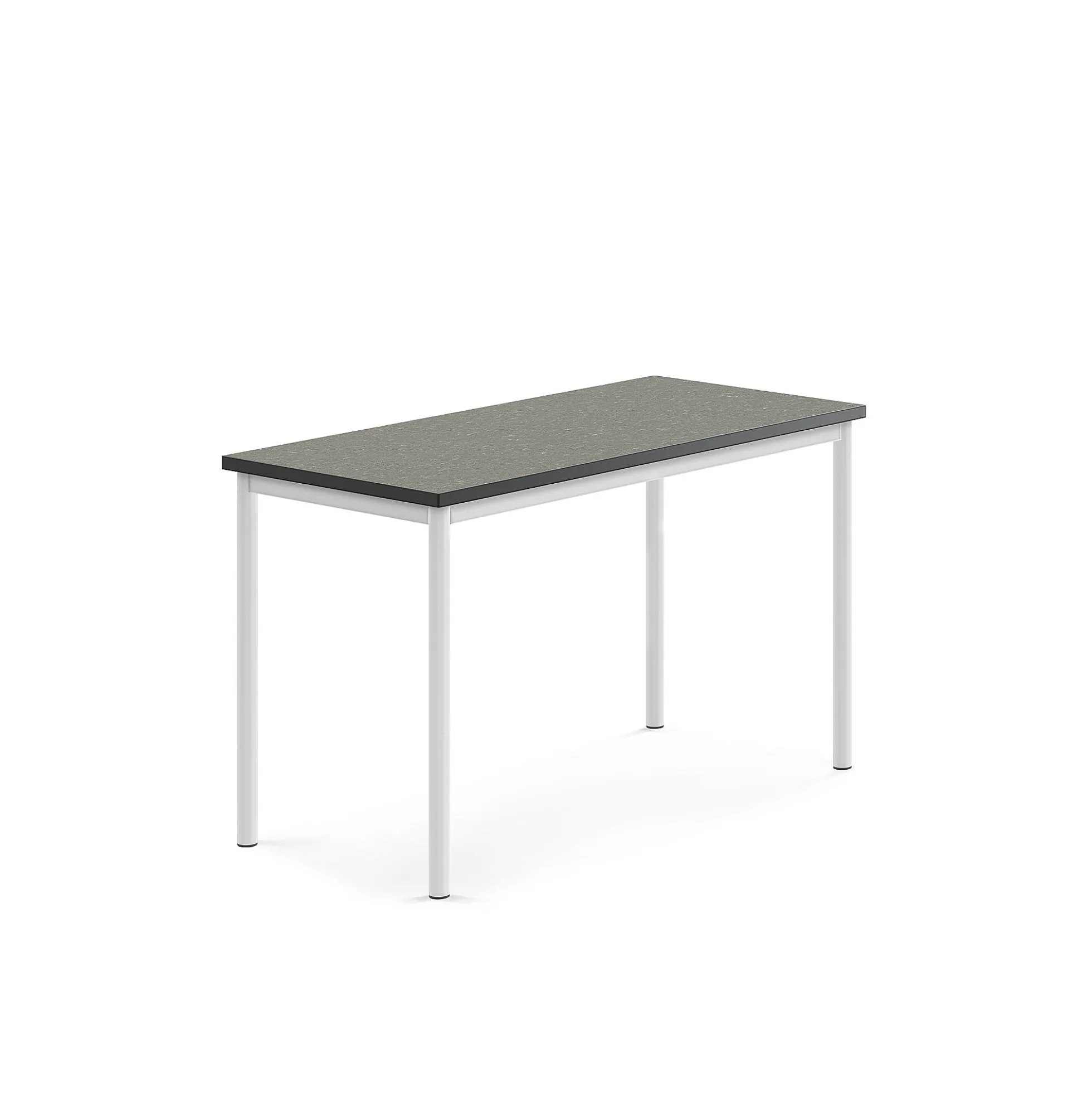 Pöytä SONITUS Ääntä vaimentava linoleumi, 1200x600x720 mm, tummanharmaa, valkoinen