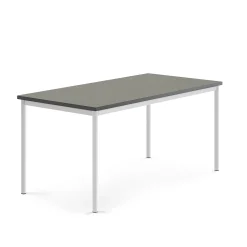 Pöytä SONITUS Ääntä vaimentava linoleumi, 1600x800x720 mm, tummanharmaa, valkoinen
