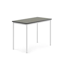 Pöytä SONITUS Ääntä vaimentava linoleumi, 1200x700x900 mm, tummanharmaa, valkoinen