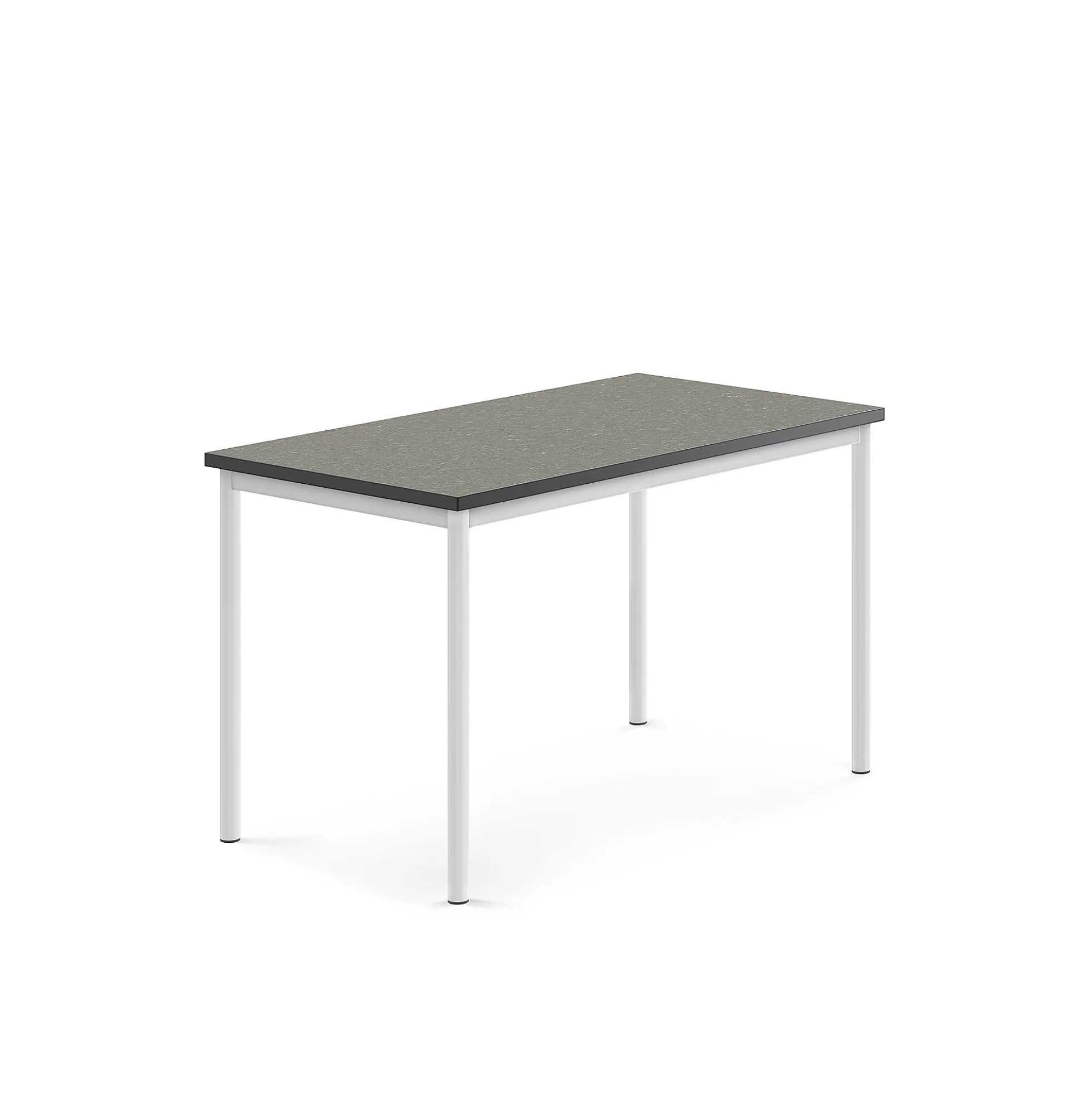 Pöytä SONITUS Ääntä vaimentava linoleumi, 1200x700x720 mm, tummanharmaa, valkoinen