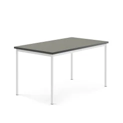 Pöytä SONITUS Ääntä vaimentava linoleumi, 1400x800x720 mm, tummanharmaa, valkoinen