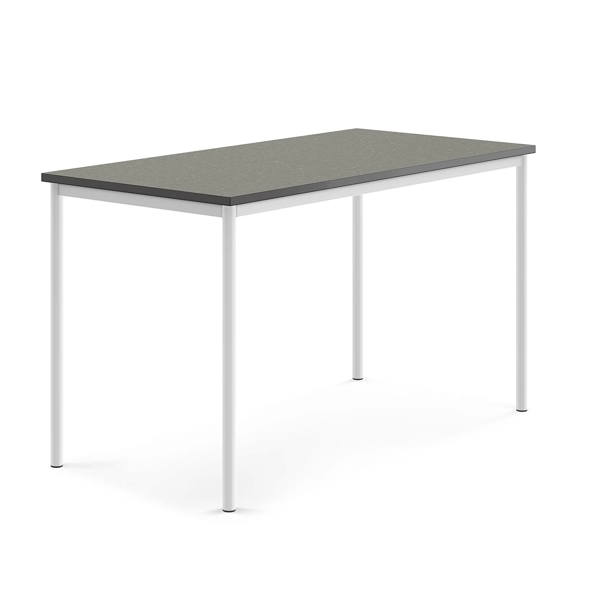 Pöytä SONITUS Ääntä vaimentava linoleumi, 1600x800x900 mm, tummanharmaa, valkoinen