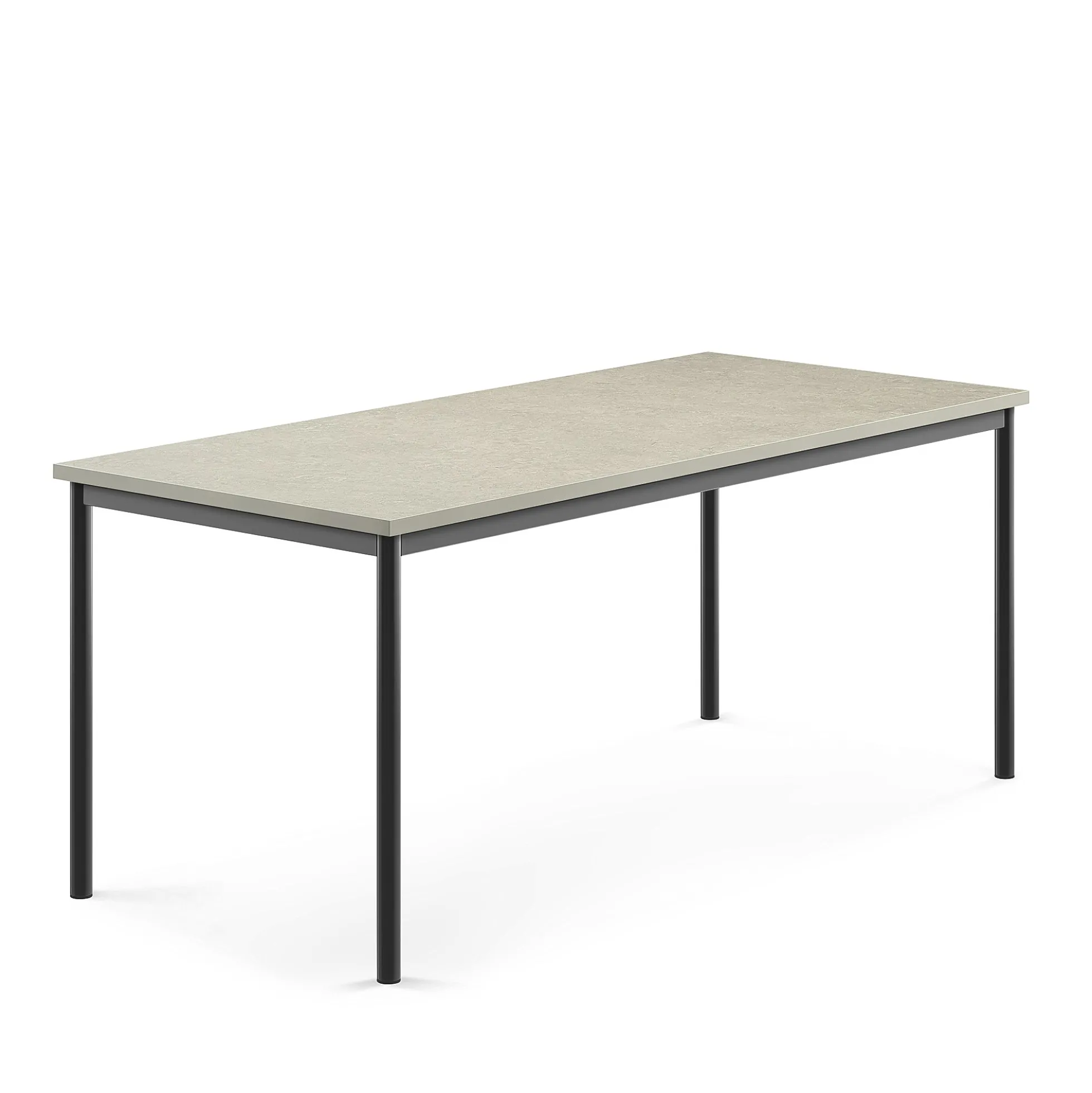 Pöytä SONITUS Ääntä vaimentava linoleumi, 1800x800x720 mm, vaaleanharmaa, antrasiitinharmaa