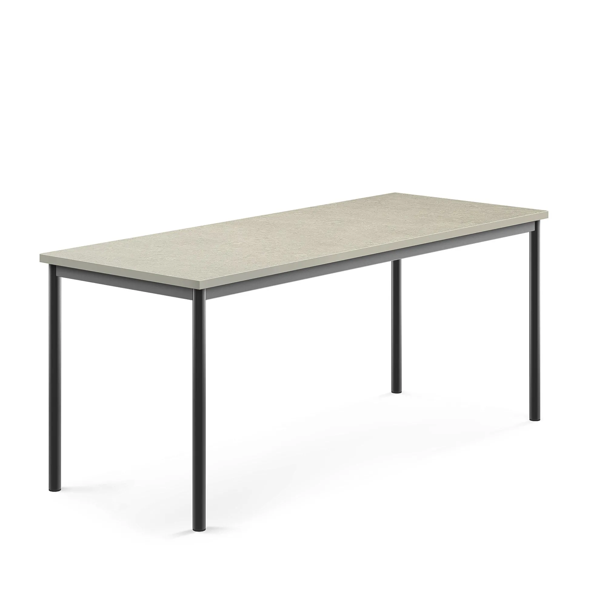 Pöytä SONITUS Ääntä vaimentava linoleumi, 1800x700x720 mm, vaaleanharmaa, antrasiitinharmaa
