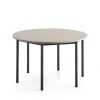 Pöytä SONITUS PLUS Ø1200x720 mm, korkeapainelaminaatti HPL, saarni, antrasiitinharmaa
