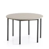 Pöytä SONITUS PLUS Ø1200x760 mm, korkeapainelaminaatti HPL, saarni, antrasiitinharmaa