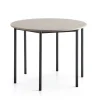 Pöytä SONITUS PLUS Ø1200x900 mm, korkeapainelaminaatti HPL, saarni, antrasiitinharmaa