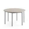 Pöytä SONITUS PLUS Ø1200x720 mm, korkeapainelaminaatti HPL, saarni, hopeanharmaa