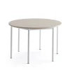 Pöytä SONITUS PLUS Ø1200x760 mm, korkeapainelaminaatti HPL, saarni, valkoinen