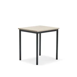 Pöytä SONITUS PLUS 700x600x720 mm, korkeapainelaminaatti HPL, saarni, antrasiitinharmaa