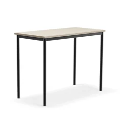 Pöytä SONITUS PLUS 1200x600x900 mm, korkeapainelaminaatti HPL, saarni, antrasiitinharmaa