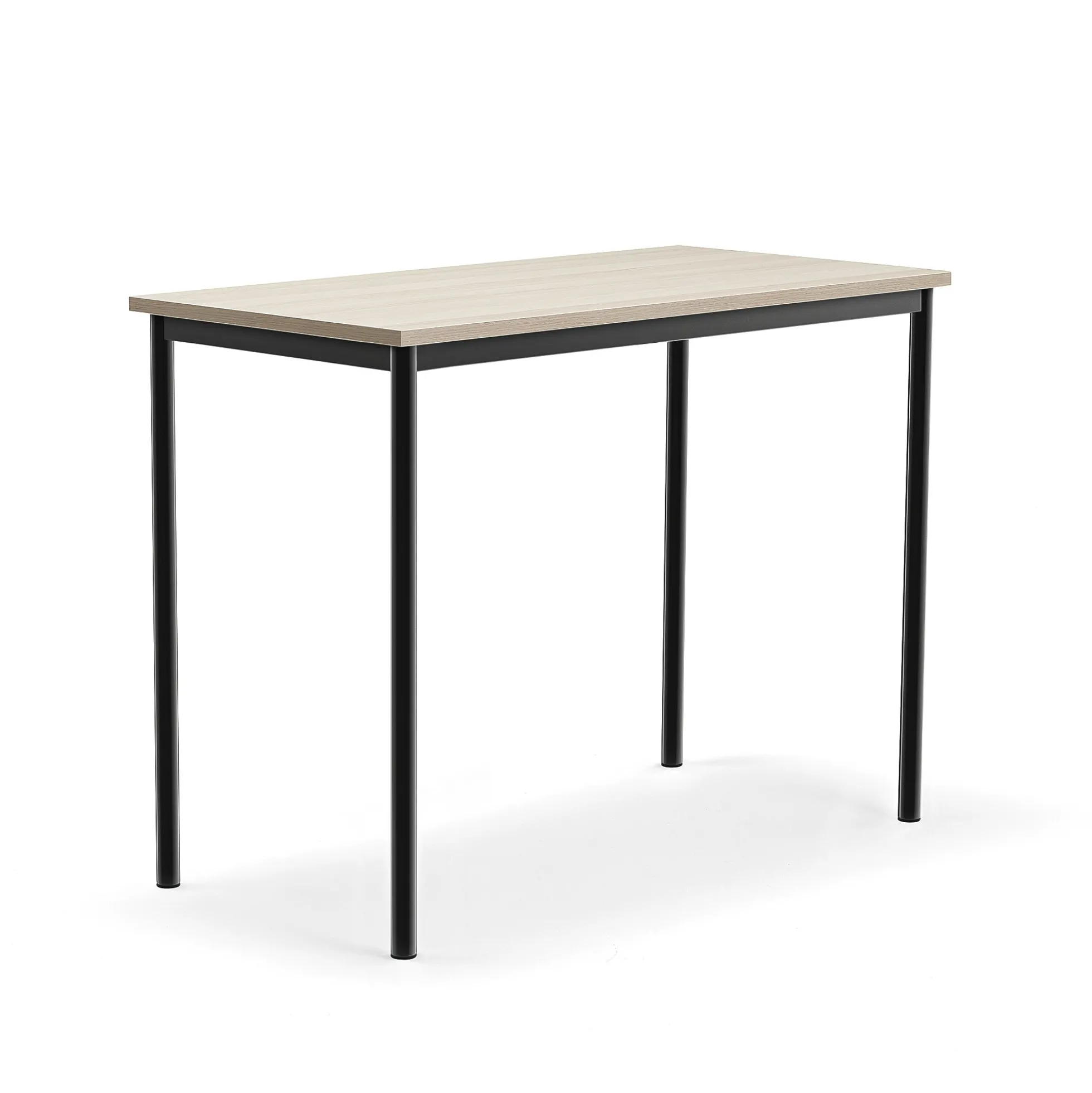 Pöytä SONITUS PLUS 1200x600x900 mm, korkeapainelaminaatti HPL, saarni, antrasiitinharmaa