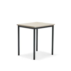 Pöytä SONITUS PLUS 700x600x760 mm, korkeapainelaminaatti HPL, saarni, antrasiitinharmaa