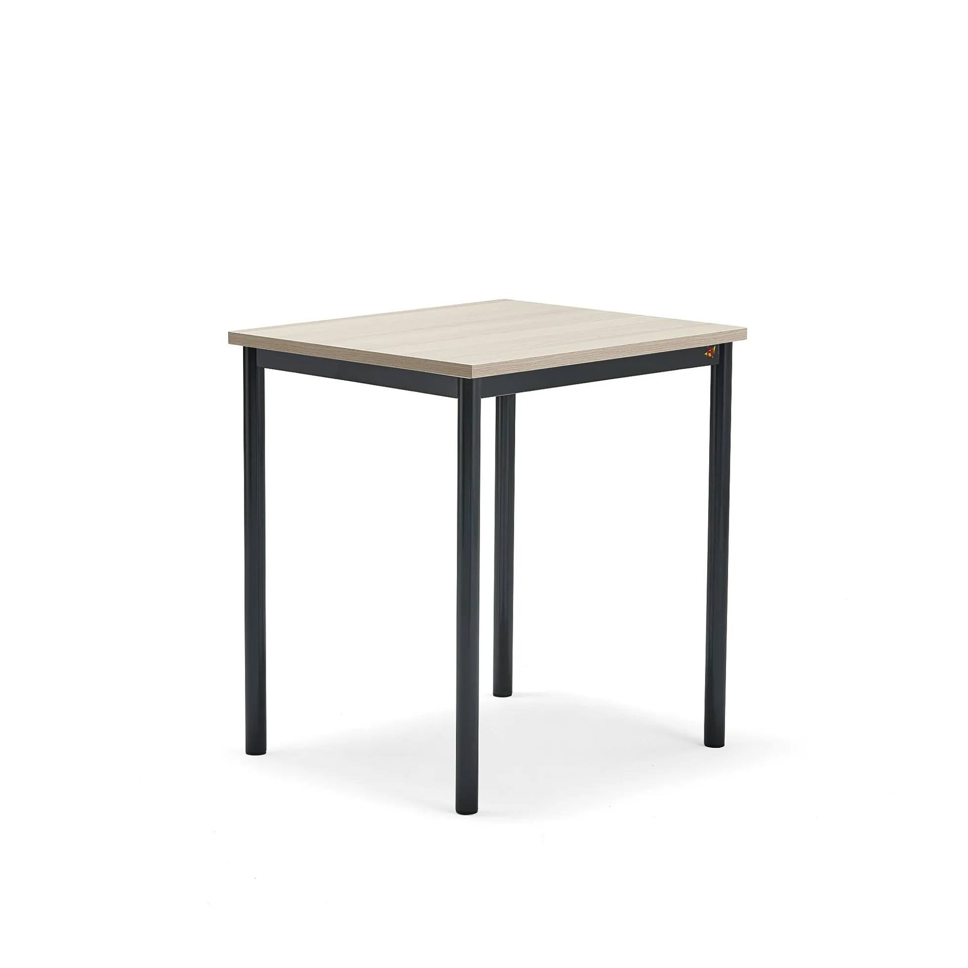 Pöytä SONITUS PLUS 700x600x760 mm, korkeapainelaminaatti HPL, saarni, antrasiitinharmaa