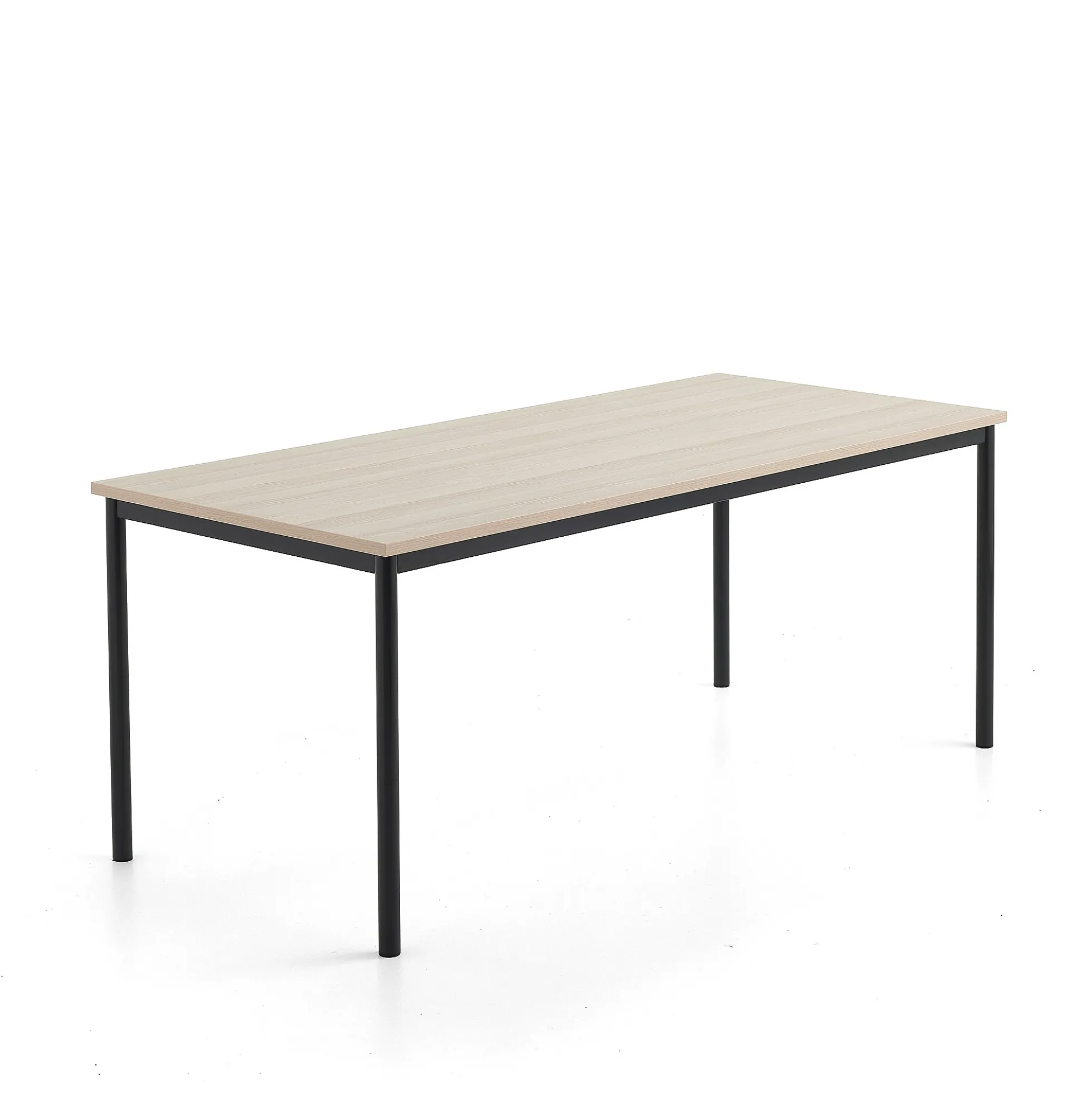 Pöytä SONITUS PLUS 1800x800x720 mm, korkeapainelaminaatti HPL, saarni, antrasiitinharmaa