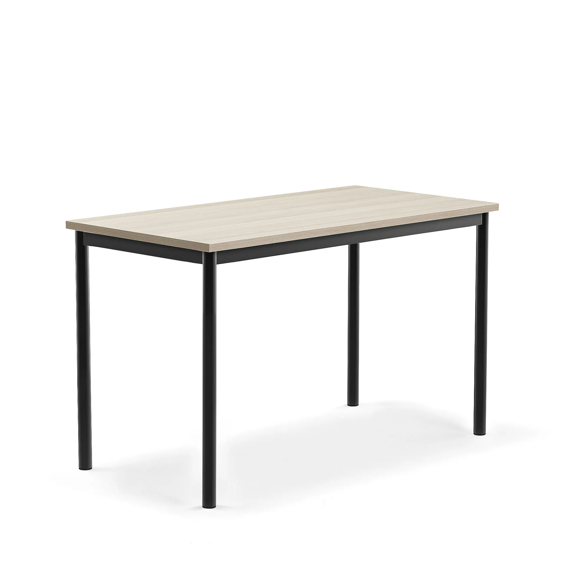 Pöytä SONITUS PLUS 1200x600x720 mm, korkeapainelaminaatti HPL, saarni, antrasiitinharmaa