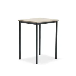 Pöytä SONITUS PLUS 700x600x900 mm, korkeapainelaminaatti HPL, saarni, antrasiitinharmaa