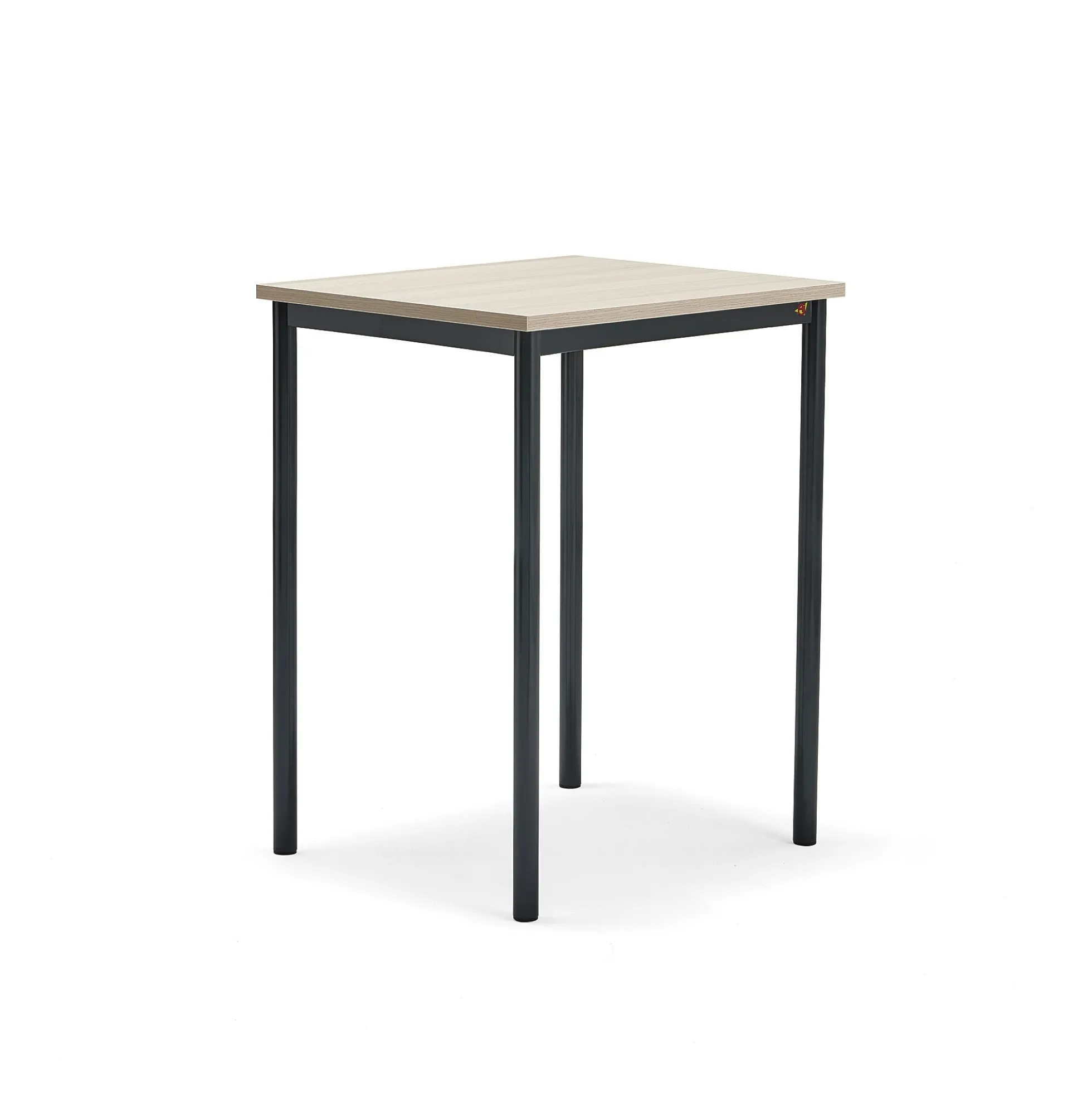 Pöytä SONITUS PLUS 700x600x900 mm, korkeapainelaminaatti HPL, saarni, antrasiitinharmaa