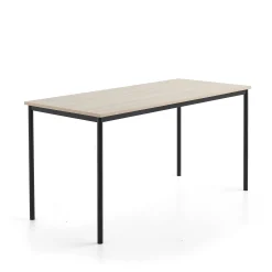 Pöytä SONITUS PLUS 1800x800x900 mm, korkeapainelaminaatti HPL, saarni, antrasiitinharmaa