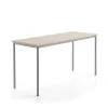 Pöytä SONITUS PLUS 1800x700x900 mm, korkeapainelaminaatti HPL, saarni, hopeanharmaa