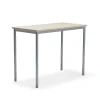 Pöytä SONITUS PLUS 1200x600x900 mm, korkeapainelaminaatti HPL, saarni, hopeanharmaa