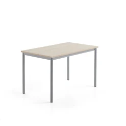 Pöytä SONITUS PLUS 1200x700x720 mm, korkeapainelaminaatti HPL, saarni, hopeanharmaa