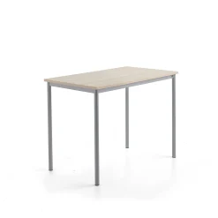Pöytä SONITUS PLUS 1200x700x900 mm, korkeapainelaminaatti HPL, saarni, hopeanharmaa