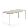 Pöytä SONITUS PLUS 1800x800x760 mm, korkeapainelaminaatti HPL, saarni, hopeanharmaa