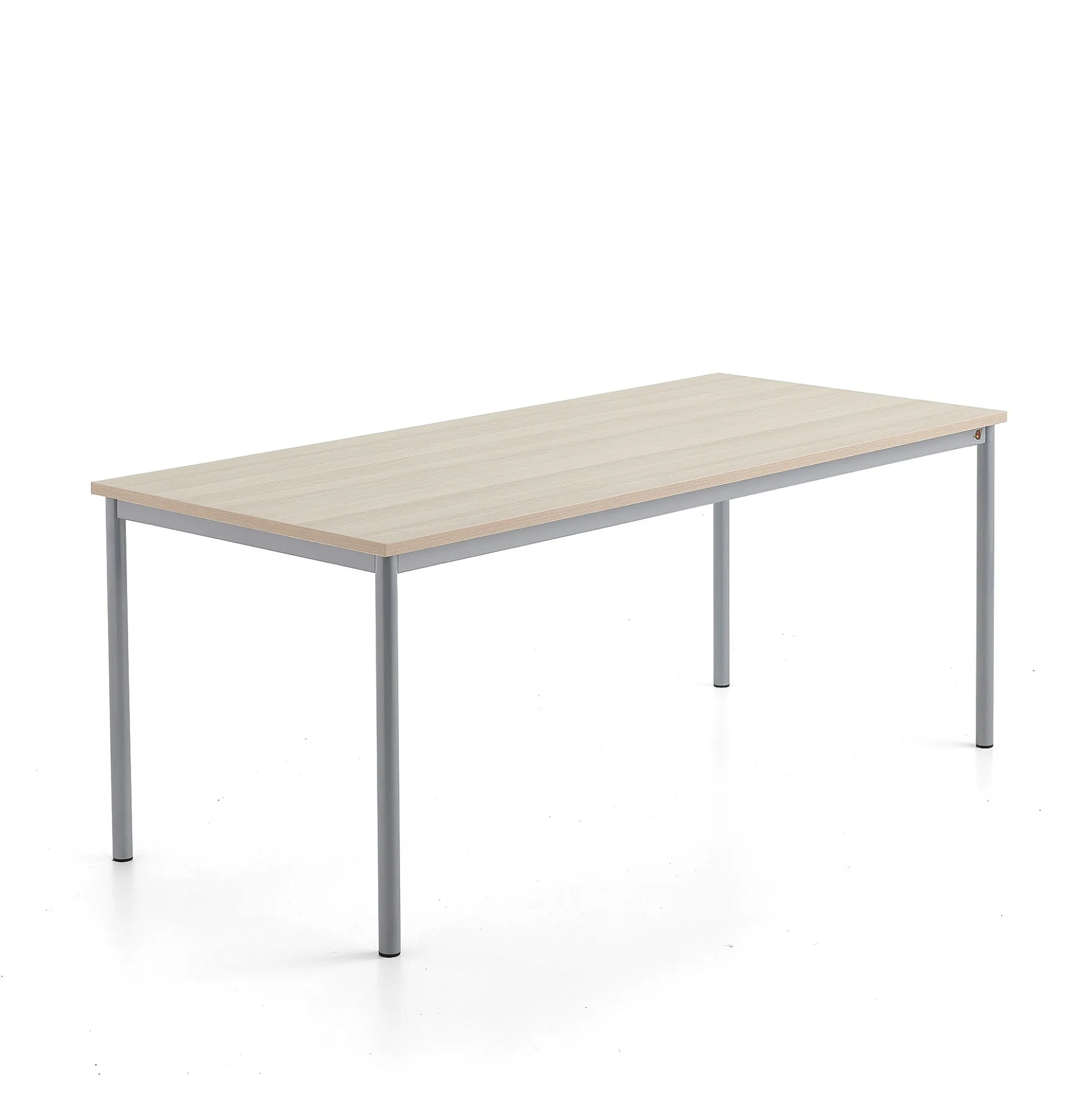 Pöytä SONITUS PLUS 1800x800x720 mm, korkeapainelaminaatti HPL, saarni, hopeanharmaa