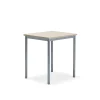 Pöytä SONITUS PLUS 700x600x760 mm, korkeapainelaminaatti HPL, saarni, hopeanharmaa