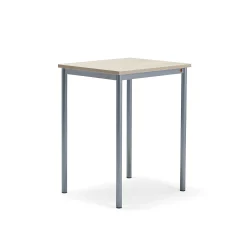 Pöytä SONITUS PLUS 700x600x900 mm, korkeapainelaminaatti HPL, saarni, hopeanharmaa