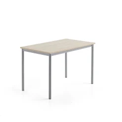 Pöytä SONITUS PLUS 1200x700x760 mm, korkeapainelaminaatti HPL, saarni, hopeanharmaa