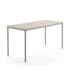 Pöytä SONITUS PLUS 1800x800x900 mm, korkeapainelaminaatti HPL, saarni, hopeanharmaa