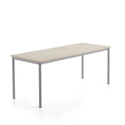 Pöytä SONITUS PLUS 1800x700x720 mm, korkeapainelaminaatti HPL, saarni, hopeanharmaa