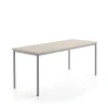 Pöytä SONITUS PLUS 1800x700x760 mm, korkeapainelaminaatti HPL, saarni, hopeanharmaa