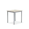 Pöytä SONITUS PLUS 700x600x720 mm, korkeapainelaminaatti HPL, saarni, hopeanharmaa