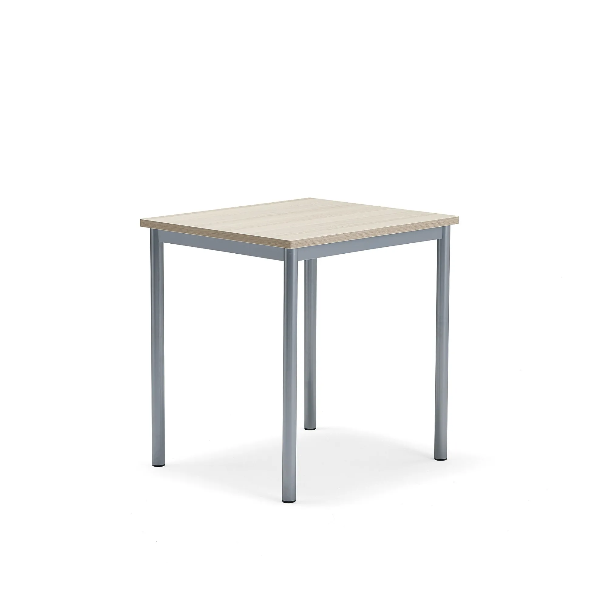 Pöytä SONITUS PLUS 700x600x720 mm, korkeapainelaminaatti HPL, saarni, hopeanharmaa