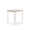 Pöytä SONITUS PLUS 700x600x760 mm, korkeapainelaminaatti HPL, saarni, valkoinen
