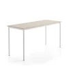Pöytä SONITUS PLUS 1800x700x900 mm, korkeapainelaminaatti HPL, saarni, valkoinen