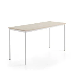 Pöytä SONITUS PLUS 1800x700x900 mm, korkeapainelaminaatti HPL, saarni, valkoinen
