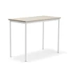 Pöytä SONITUS PLUS 1200x600x900 mm, korkeapainelaminaatti HPL, saarni, valkoinen
