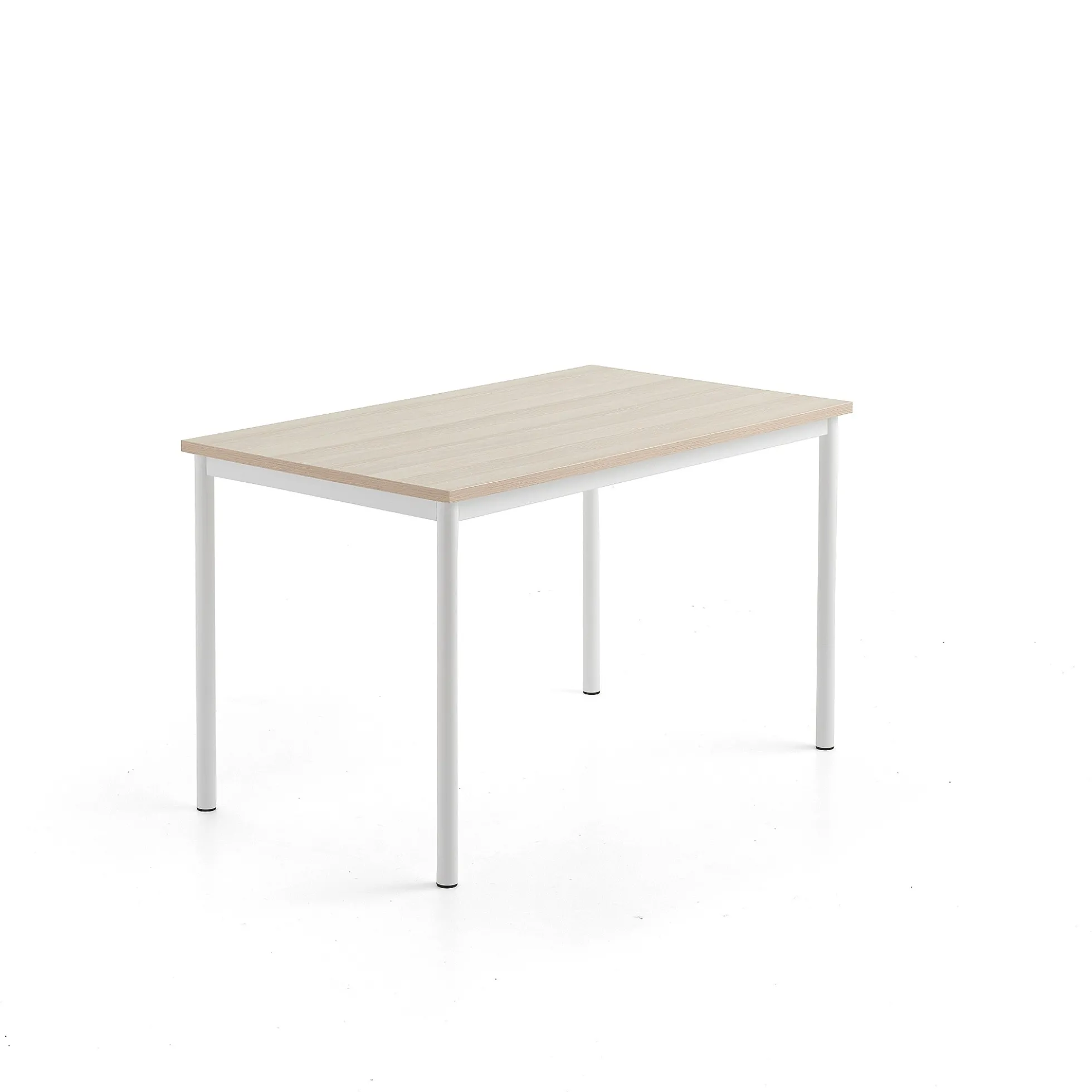 Pöytä SONITUS PLUS 1200x700x720 mm, korkeapainelaminaatti HPL, saarni, valkoinen